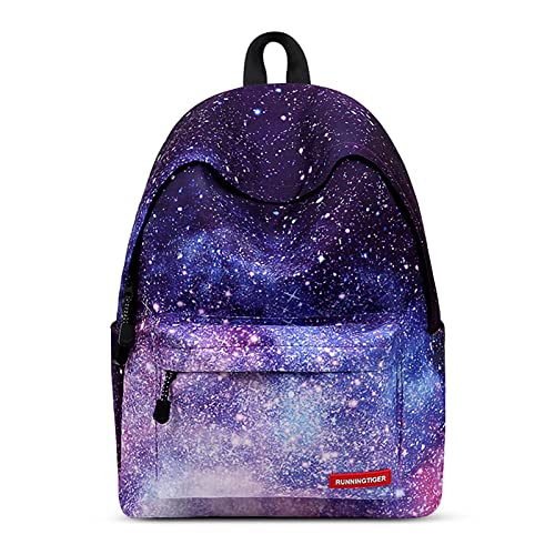 FORRICA Schulrucksack Galaxis Schultasche für Mädchen Jungen College Ranzen Laptop Rucksack 14 Zoll Leichte Freizeit Tagesrucksack Damen Herren Reise Daypack Sternenhimmel A von FORRICA