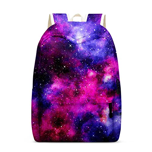 FORRICA Schulrucksack Galaxis Schultasche für Mädchen Jungen College Ranzen Laptop Rucksack 14 Zoll Leichte Freizeit Tagesrucksack Damen Herren Reise Daypack Sternenhimmel E von FORRICA