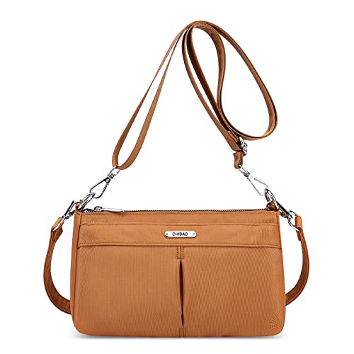 FORRICA Umhängetasche Damen Casual Leichte Handtasche Frauen Crossbody Tasche Nylon Schultertasche Orange von FORRICA