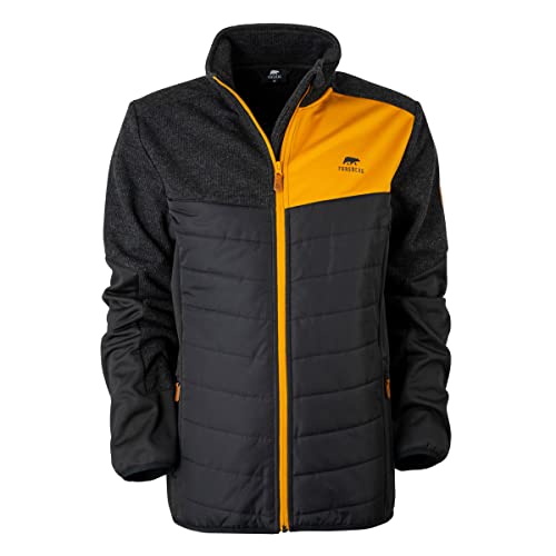 FORSBERG Aeresmann Jacke Strickfleece Strickjacke Outdoorjacke Freizeitjacke, Farbe:schwarz/bronze, Größe:XXL von FORSBERG
