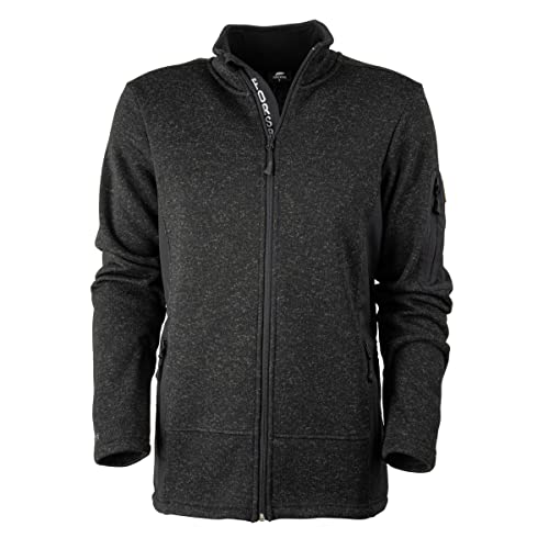 FORSBERG Jacke Strickfleece Strickjacke Outdoorjacke Freizeitjacke für Freizeit und Arbeit, Farbe:schwarz, Größe:XXL von FORSBERG