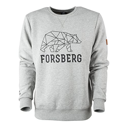 FORSBERG Bertson mit Logo Bär Herren Sparpreis einfarbig hohe Qualität hochwertig robust bequem guter Schnitt schwarz, Farbe:hellgrau, Größe:3XL von FORSBERG