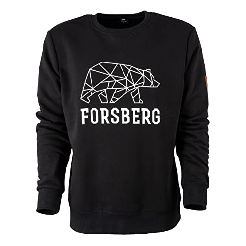 FORSBERG Bertson mit Logo Bär Herren Sparpreis einfarbig hohe Qualität hochwertig robust bequem guter Schnitt schwarz, Farbe:schwarz, Größe:M von FORSBERG