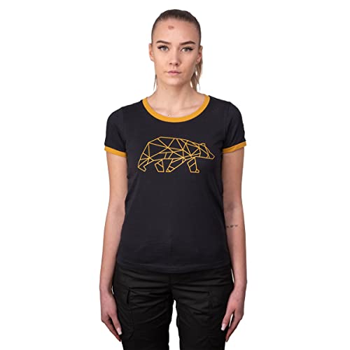 FORSBERG Damen T-Shirt mit Brustlogo, Farbe:schwarz/Bronze, Größe:M von FORSBERG