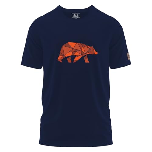 FORSBERG Espenson T-Shirt mit stylischem Bär Brustlogo Rundhals für Herren, Farbe:dunkelblau, Größe:4XL von FORSBERG
