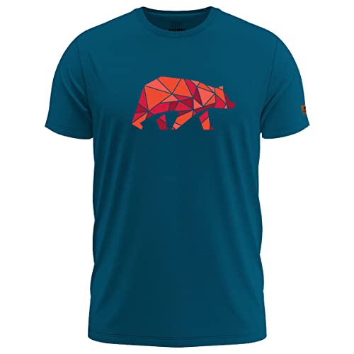 FORSBERG Espenson T-Shirt mit stylischem Bär Brustlogo Rundhals für Herren, Farbe:blau, Größe:XL von FORSBERG