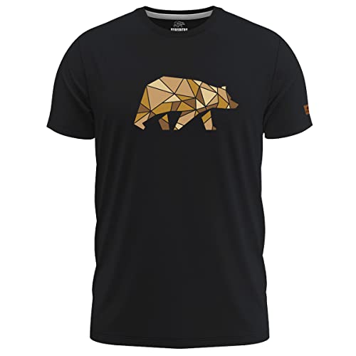 FORSBERG Espenson T-Shirt mit stylischem Bär Brustlogo Rundhals für Herren, Farbe:schwarz/Bronze, Größe:3XL von FORSBERG