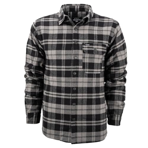 FORSBERG Flanellhemd gefüttert Skogmän II, Farbe:grau/schwarz, Größe:4XL von FORSBERG