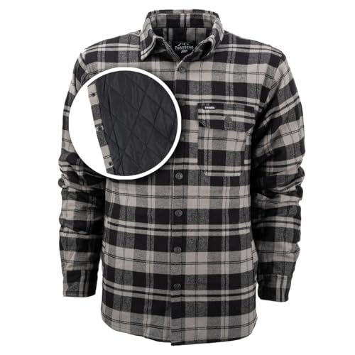 FORSBERG Flanellhemd gefüttert Skogmän II, Farbe:grau/schwarz, Größe:4XL von FORSBERG