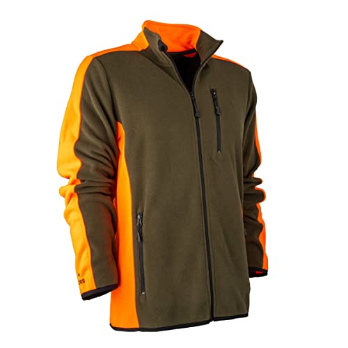 FORSBERG Fleecejacke Bjarkir, Farbe:dunkeloliv/orange, Größe:4XL von FORSBERG