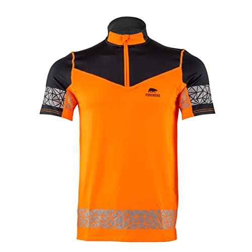 FORSBERG Funktionsshirt Kurzarm Torke perfekt für Forst und Dunkelheit geeignet Dank sehr auffälliger Sichtbarkeit, Farbe:orange/schwarz, Größe:XL von FORSBERG