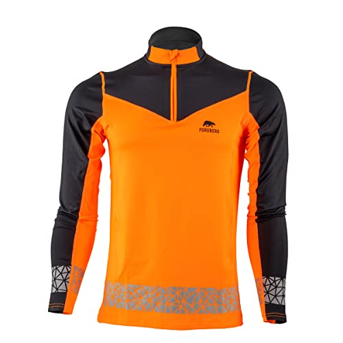 FORSBERG Funktionsshirt Langarm Torke perfekt für Forst und Dunkelheit geeignet Dank sehr auffälliger Sichtbarkeit, Farbe:orange/schwarz, Größe:3XL von FORSBERG