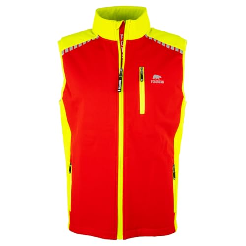 FORSBERG Gulder III Softshellweste, Farbe:rot/gelb, Größe:4XL von FORSBERG