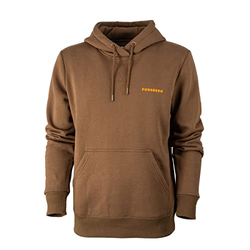 FORSBERG brauner Hoodie mit Logo auf Brust und Rücken, Farbe:braun/orange, Größe:4XL von FORSBERG