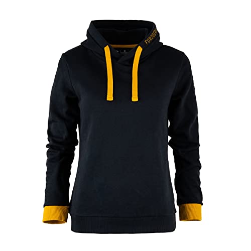 FORSBERG Hoodie Kapuzenpulli für Damen, Farbe:schwarz/senfgelb, Größe:M von FORSBERG