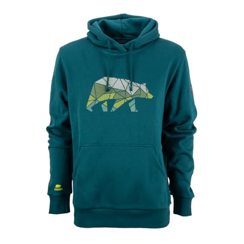 FORSBERG Hoodie mit gestreiftem Brustlogo, Farbe:Emerald/grün, Größe:S von FORSBERG