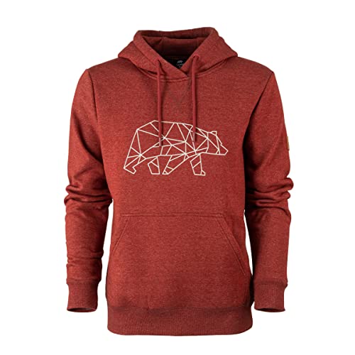 FORSBERG Hoodie mit Logo Bär Herren Sparpreis einfarbig hohe Qualität hochwertig robust bequem guter Schnitt, Farbe:Bordeaux, Größe:L von FORSBERG