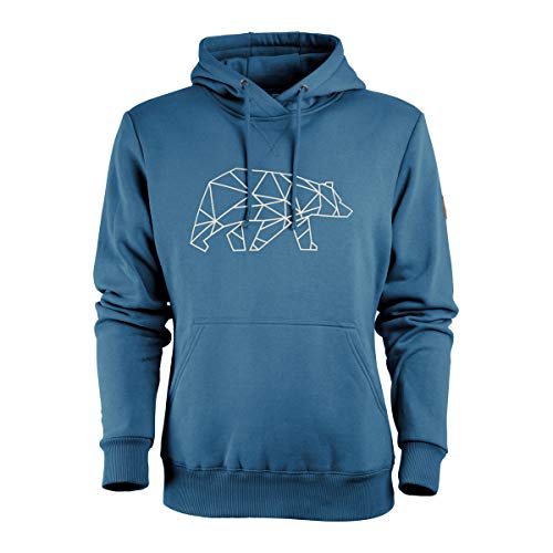 FORSBERG Hoodie mit Logo Bär Herren Sparpreis einfarbig hohe Qualität hochwertig robust bequem guter Schnitt, Farbe:blau, Größe:4XL von FORSBERG