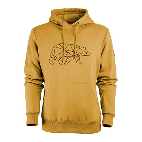 FORSBERG Hoodie mit Logo Bär Herren Sparpreis einfarbig hohe Qualität hochwertig robust bequem guter Schnitt, Farbe:gelb, Größe:4XL von FORSBERG