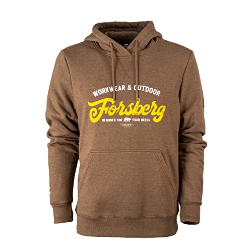 FORSBERG Hoodie mit Logo Bär Herren Sparpreis einfarbig hohe Qualität hochwertig robust bequem guter Schnitt braun, Farbe:braun, Größe:XS von FORSBERG