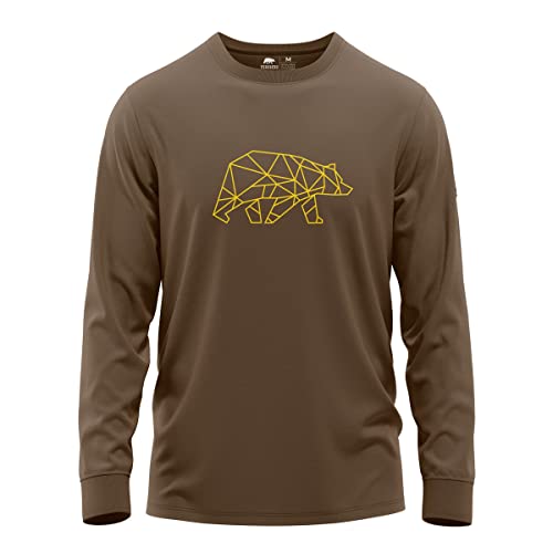 FORSBERG Langar II Longsleeve schwarz Langarm Shirt mit Brustlogo Bronze, Farbe:braun/gelb, Größe:M von FORSBERG