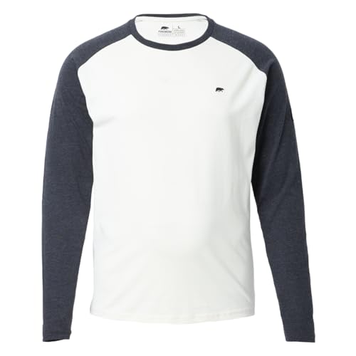 FORSBERG Longsleeve mit kleinem Gummi Brustlogo, Farbe:Weiss/anthrazitgrau, Größe:S von FORSBERG