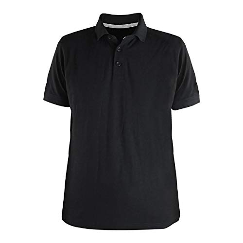 FORSBERG Poloshirt Herren Sparpreis einfarbig Knöpfung hochwertig robust bequem guter Schnitt Marine hellgrau schwarz, Farbe:schwarz, Größe:S von FORSBERG
