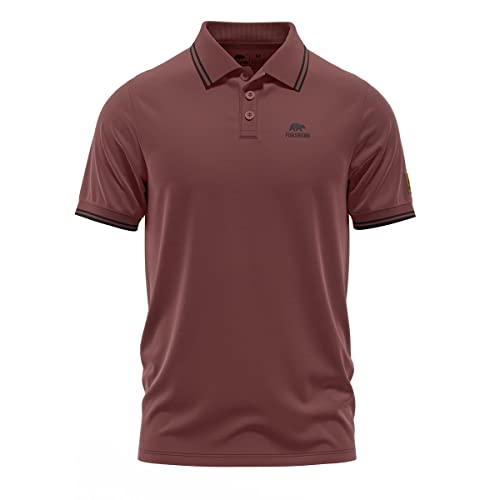 FORSBERG formstabiles Poloshirt, Farbe:Bordeaux/schwarz, Größe:S von FORSBERG