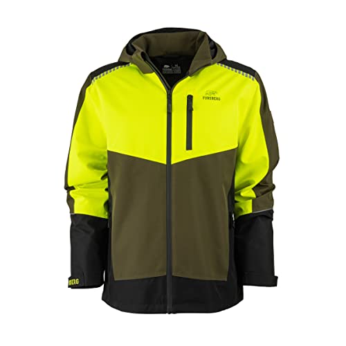 FORSBERG Softshelljacke SKOGAR Softshell Jacket Forst, Farbe:neongelb/darkoliv, Größe:4XL von FORSBERG