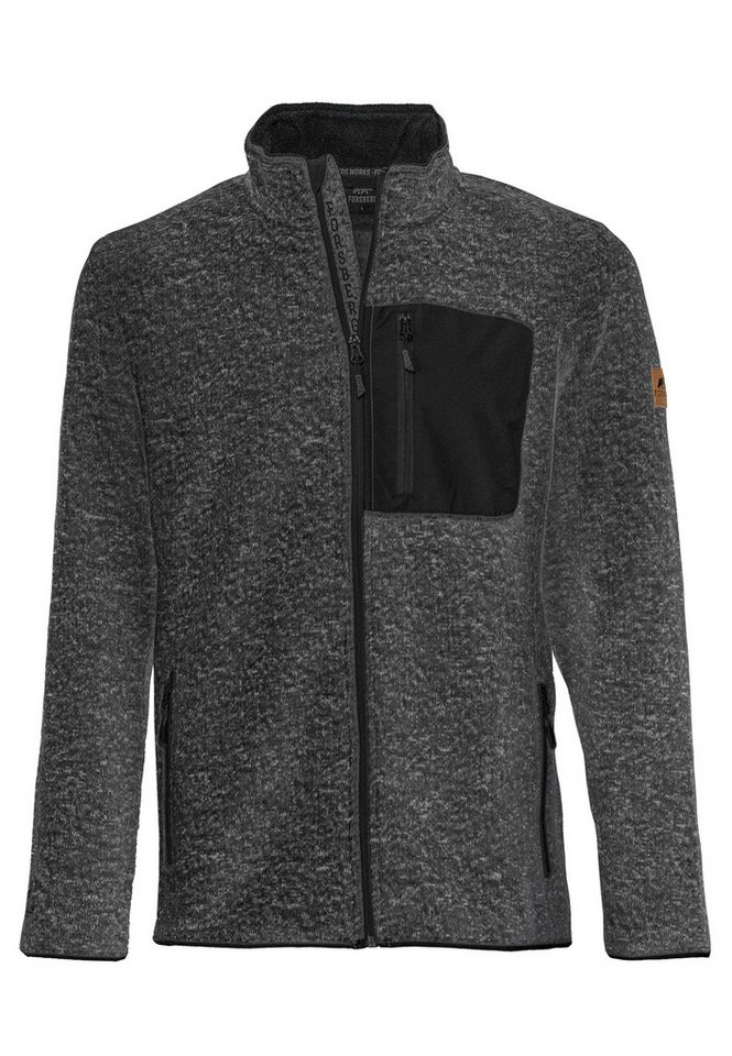FORSBERG Strickjacke warme Strickjacke mit Brusttasche von FORSBERG