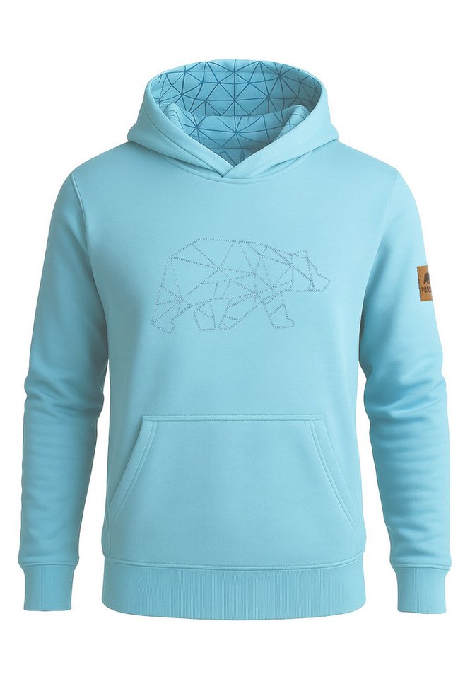 FORSBERG Sweatshirt Hoodie mit gesticktem Polygonbär von FORSBERG