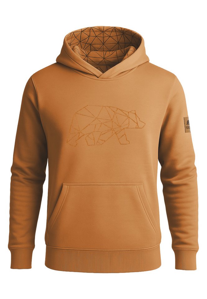 FORSBERG Sweatshirt Hoodie mit gesticktem Polygonbär von FORSBERG