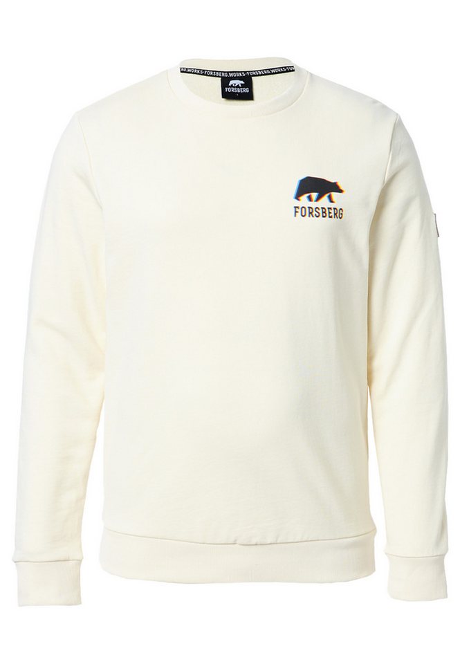FORSBERG Sweatshirt mit kleinem Anaglyph-Logo von FORSBERG