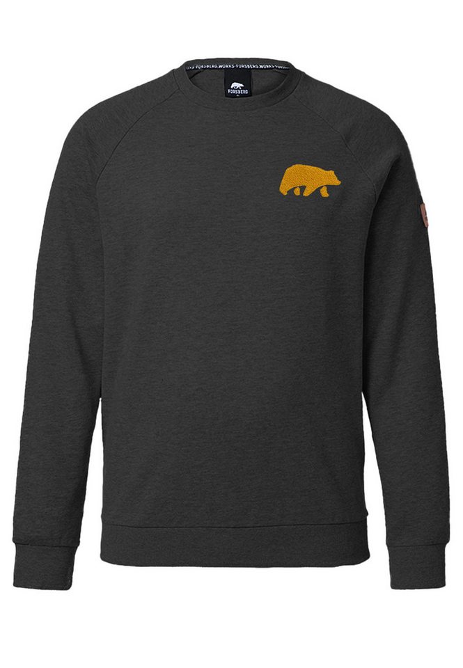 FORSBERG Sweatshirt mit Frottee Logo von FORSBERG