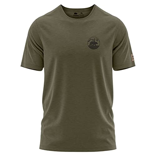 FORSBERG T-Shirt Ängarson, Farbe:Olive-Melange/schwarz, Größe:4XL von FORSBERG