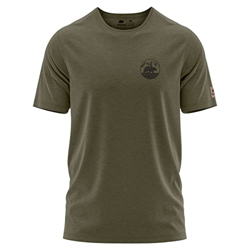 FORSBERG T-Shirt Ängarson, Farbe:Olive-Melange/schwarz, Größe:XXL von FORSBERG