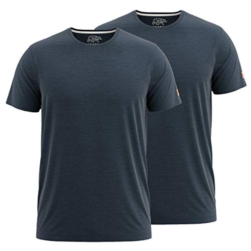 FORSBERG T-Shirt Doppelpack zum Sparpreis einfarbig Rundhals hochwertig robust bequem guter Schnitt, Farbe:Navy, Größe:3XL von FORSBERG