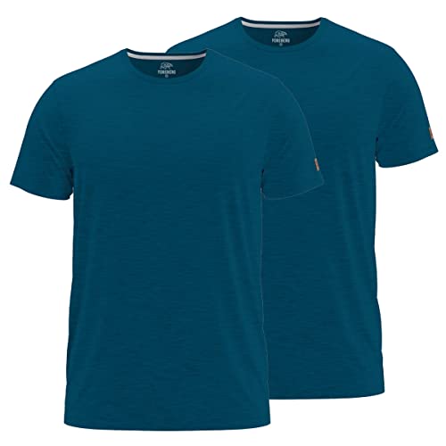 FORSBERG T-Shirt Doppelpack zum Sparpreis einfarbig Rundhals hochwertig robust bequem guter Schnitt, Farbe:Petrol, Größe:3XL von FORSBERG