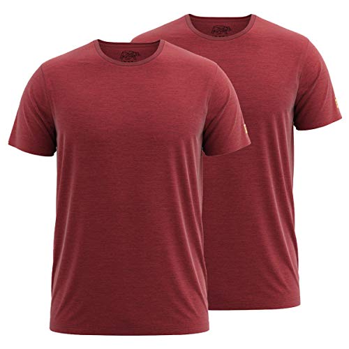 FORSBERG T-Shirt Doppelpack zum Sparpreis einfarbig Rundhals hochwertig robust bequem guter Schnitt, Farbe:rot, Größe:XL von FORSBERG