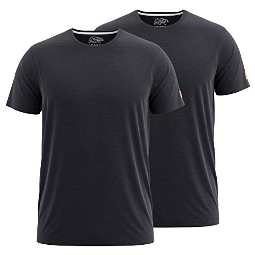 FORSBERG T-Shirt Doppelpack zum Sparpreis einfarbig Rundhals hochwertig robust bequem guter Schnitt, Farbe:schwarz, Größe:3XL von FORSBERG