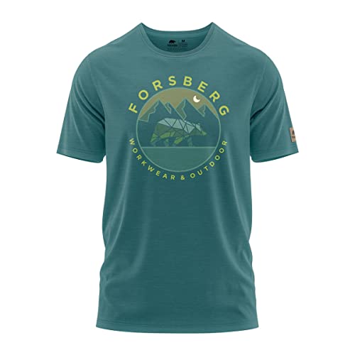 FORSBERG T-Shirt mit Brustlogo Gruvarson II, Farbe:Emerald/grün, Größe:M von FORSBERG