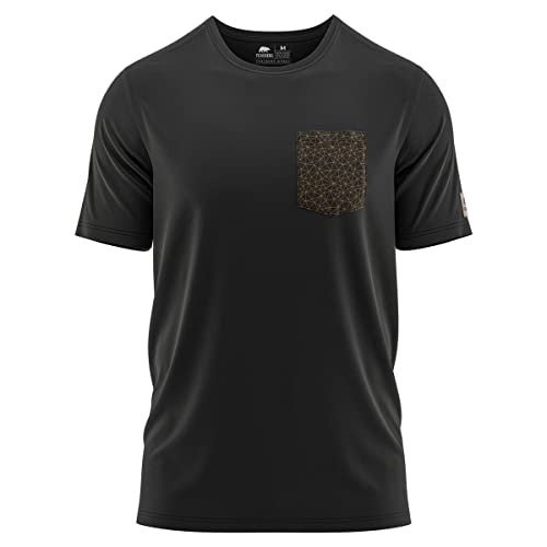 FORSBERG T-Shirt mit Brustlogo im Polygondesign, Farbe:schwarz/Bronze, Größe:4XL von FORSBERG