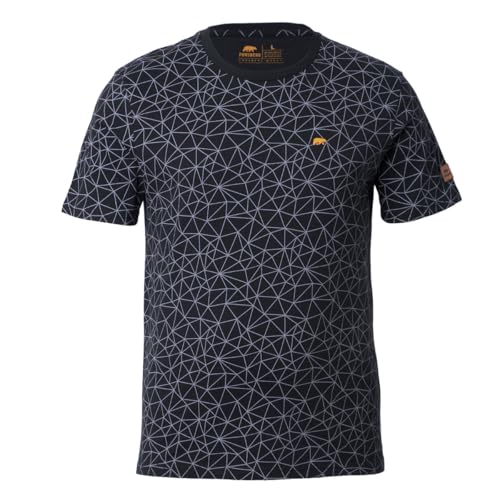 FORSBERG T-Shirt mit Polygonmuster, Farbe:schwarz, Größe:M von FORSBERG