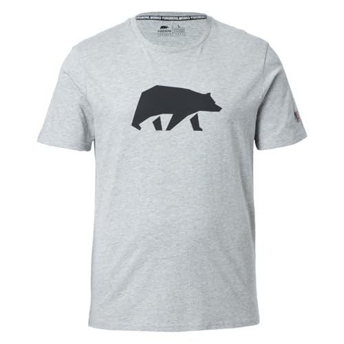 FORSBERG T-Shirt mit großem schwarzem Brustlogo, Farbe:hellgrau, Größe:XXL von FORSBERG