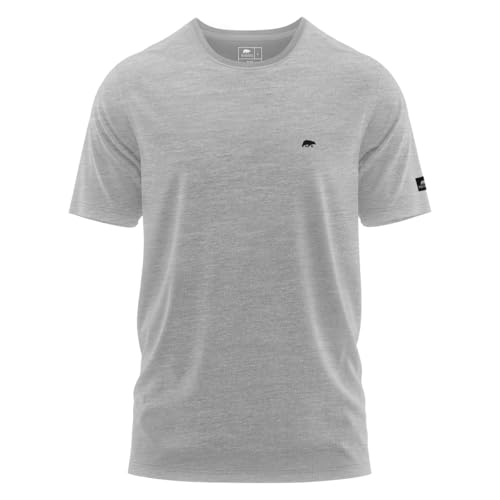 FORSBERG T-Shirt mit kleinem Gummi-Patch, Farbe:hellgrau, Größe:XXL von FORSBERG