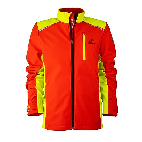 FORSBERG atmungsaktive Rödger II Softshelljacke, Farbe:gelb/rot, Größe:4XL von FORSBERG