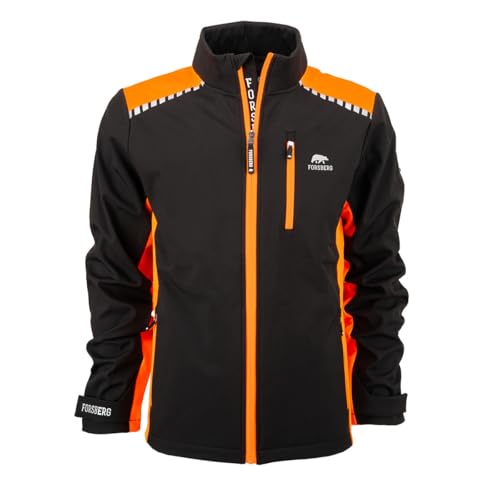 FORSBERG atmungsaktive Rödger II Softshelljacke, Farbe:schwarz/orange, Größe:L von FORSBERG