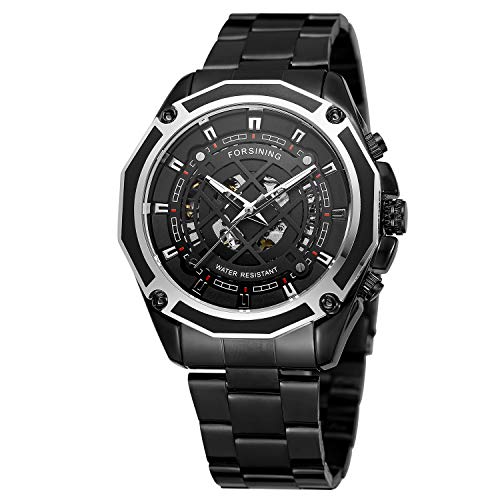 FORSINING Men's Automatic Skeleton Analog Display Watch with Stainless Steel Bracelet FSG8164M4T8 von FORSINING