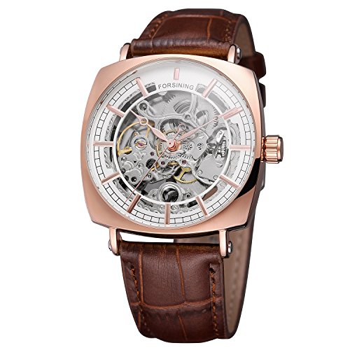 FORSINING Men's Automatic Skeleton Water-Resistant Analog Watch with Leather Strap FSG8153M3R2 FORSINING Men's Automatic Skeleton Water-Resistant Analog Watch with Leather Strap FSG8153M3R2 von FORSINING