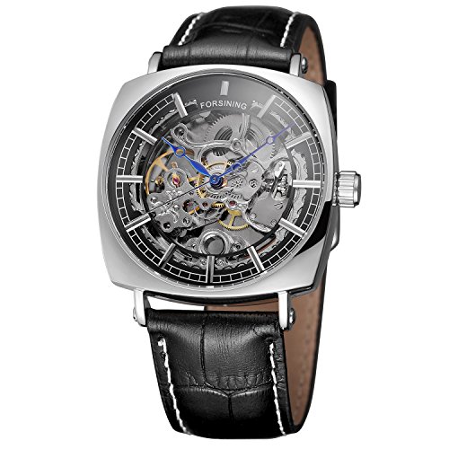 FORSINING Men's Automatic Skeleton Water-Resistant Analog Watch with Leather Strap FSG8153M3S1 von FORSINING